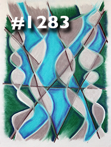 signed giclee print 1283 of an abstract pastel drawing by Artist John Ranger