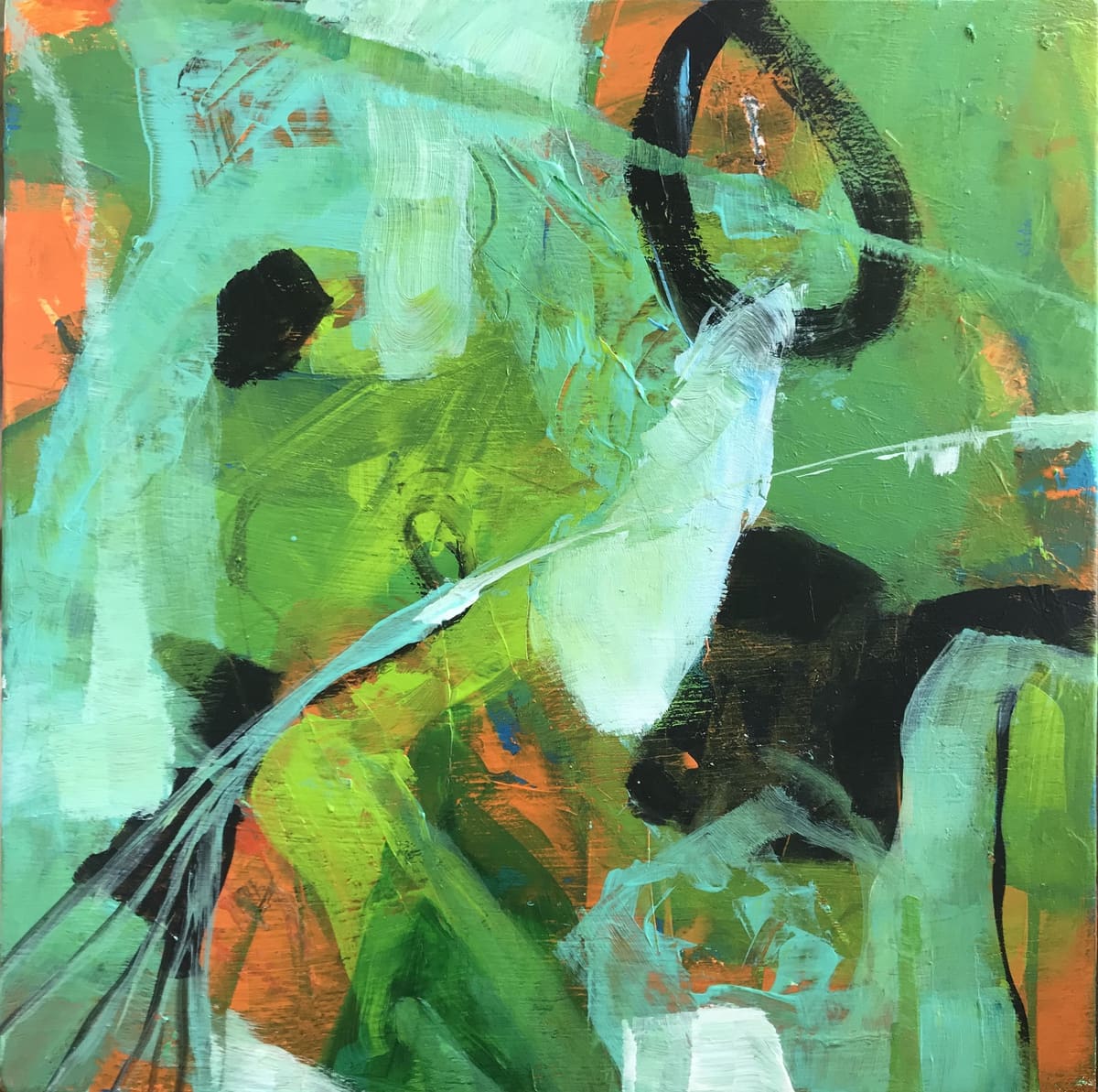 S&V.2019CV012 30X30 on wooden panel, mixed media