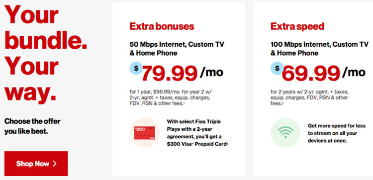 Verizon FiOS Packages | Custom TV - Consumer Reports