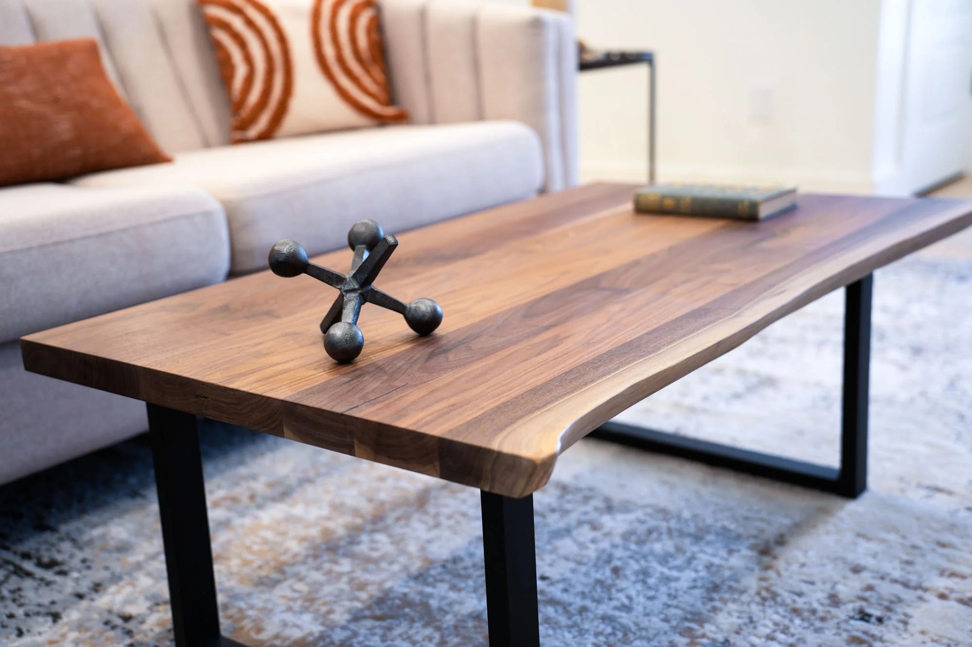 Live Edge Walnut Coffee Table Modern Coffee Table