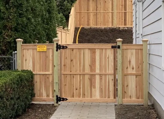 dog ear fence gate design