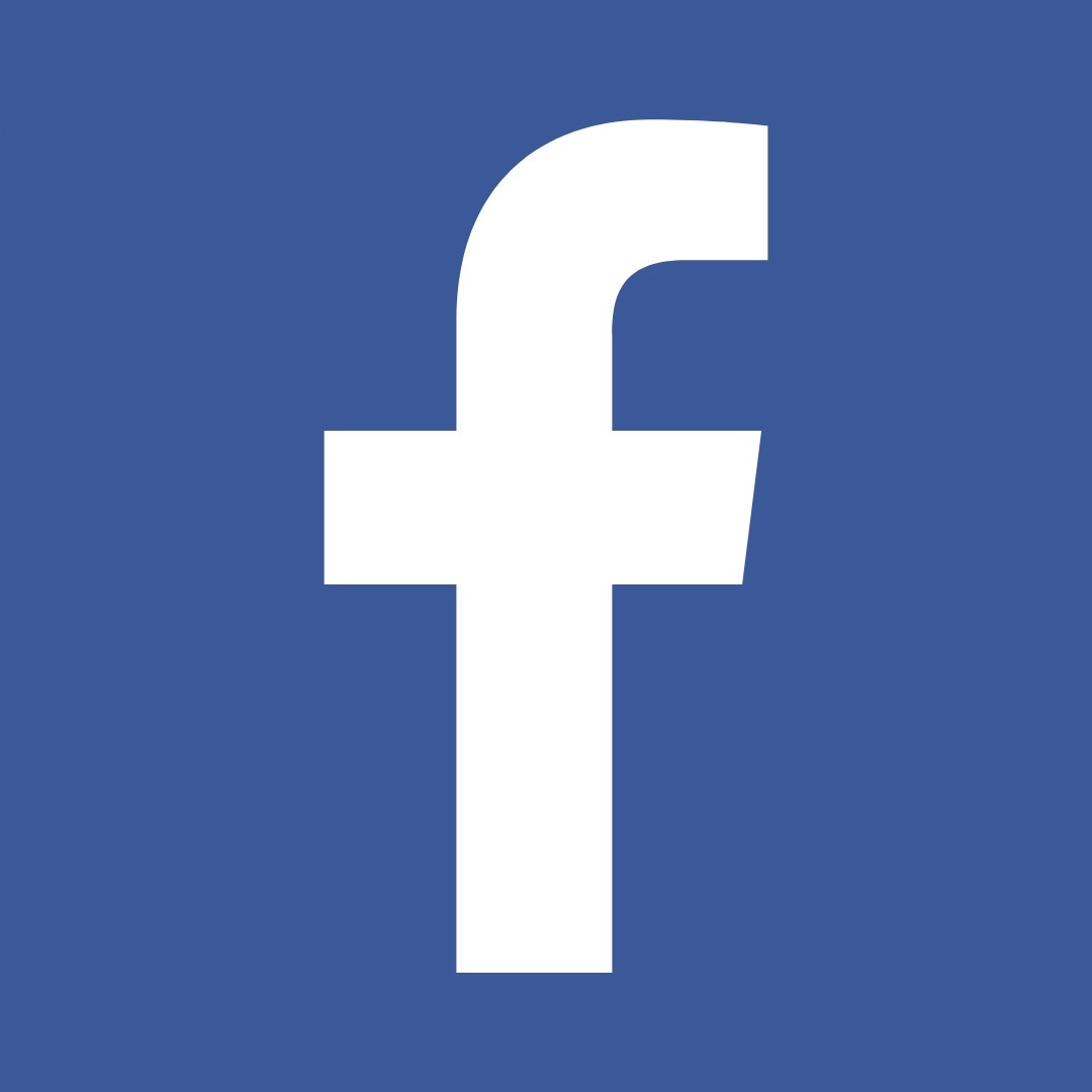 Blue Facebook Icon with the white, lowercase "f"