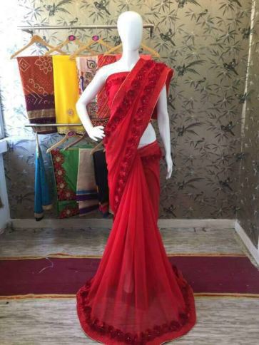 Ribbon Work Sarees