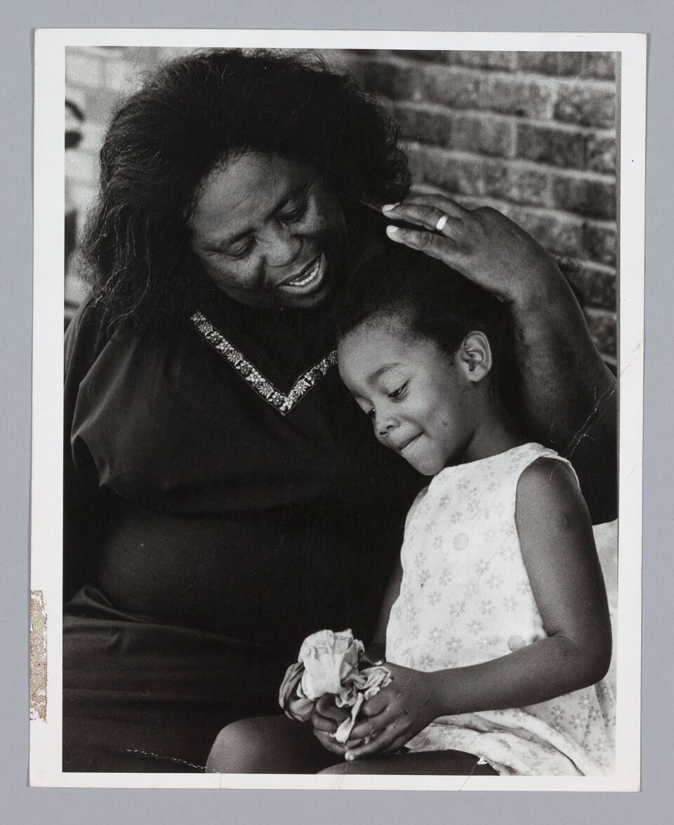 Photograph of Fannie Lou Hamer with her granddaughter,Mississippi, 1971, by Louis Draper Collection of the SmithsonianNational Museum of AfricanAmerican History and Culture,© The Estate of Louis H. Draper, Image Credit: National Museum of African American History & Culture
