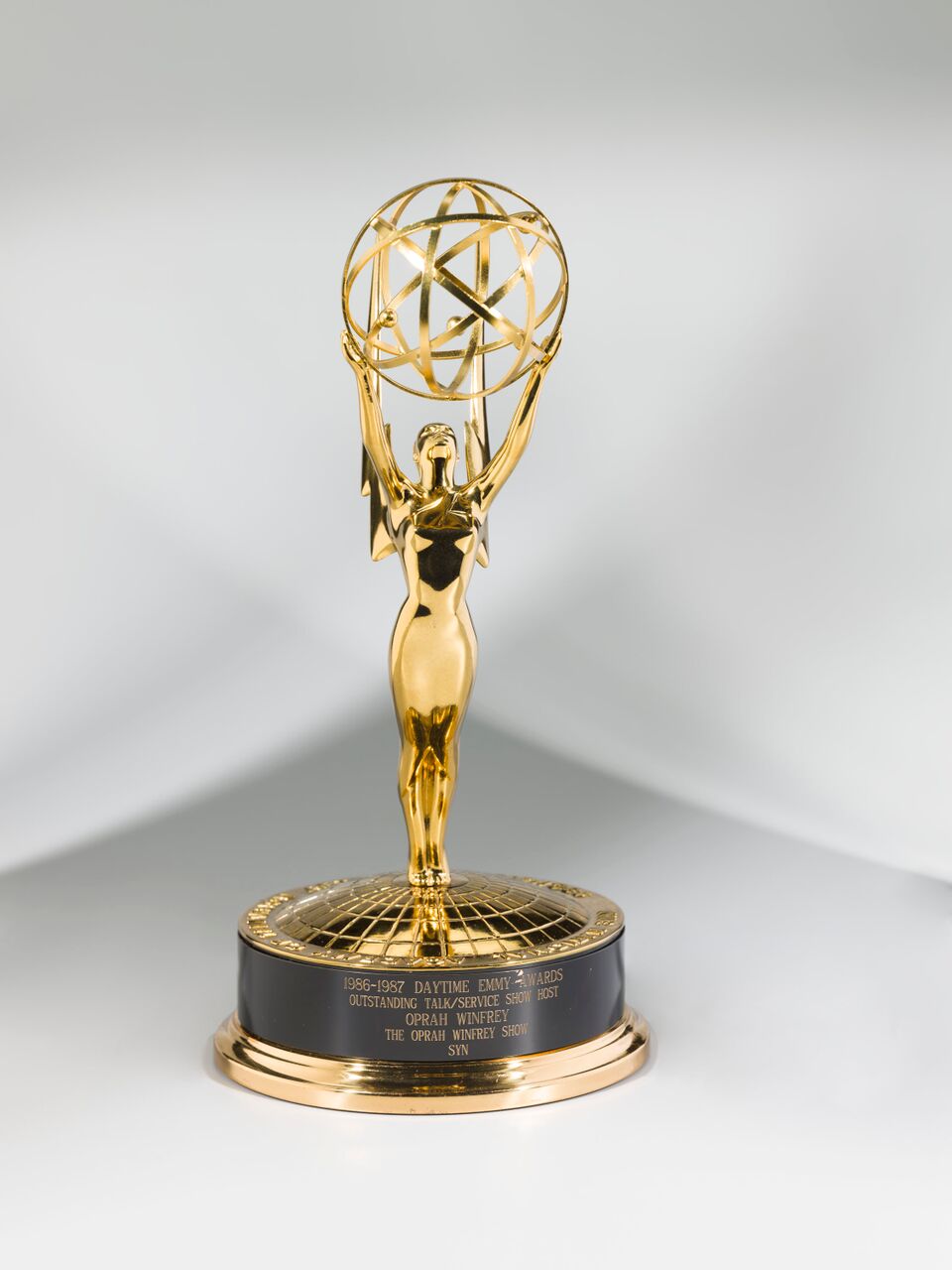 Daytime Emmy Award for Outstanding Talk/ServiceShow Host presented to Oprah Winfrey (1986-1987)On loan from Harpo, Inc., Image Credit: National Museum of African American History & Culture