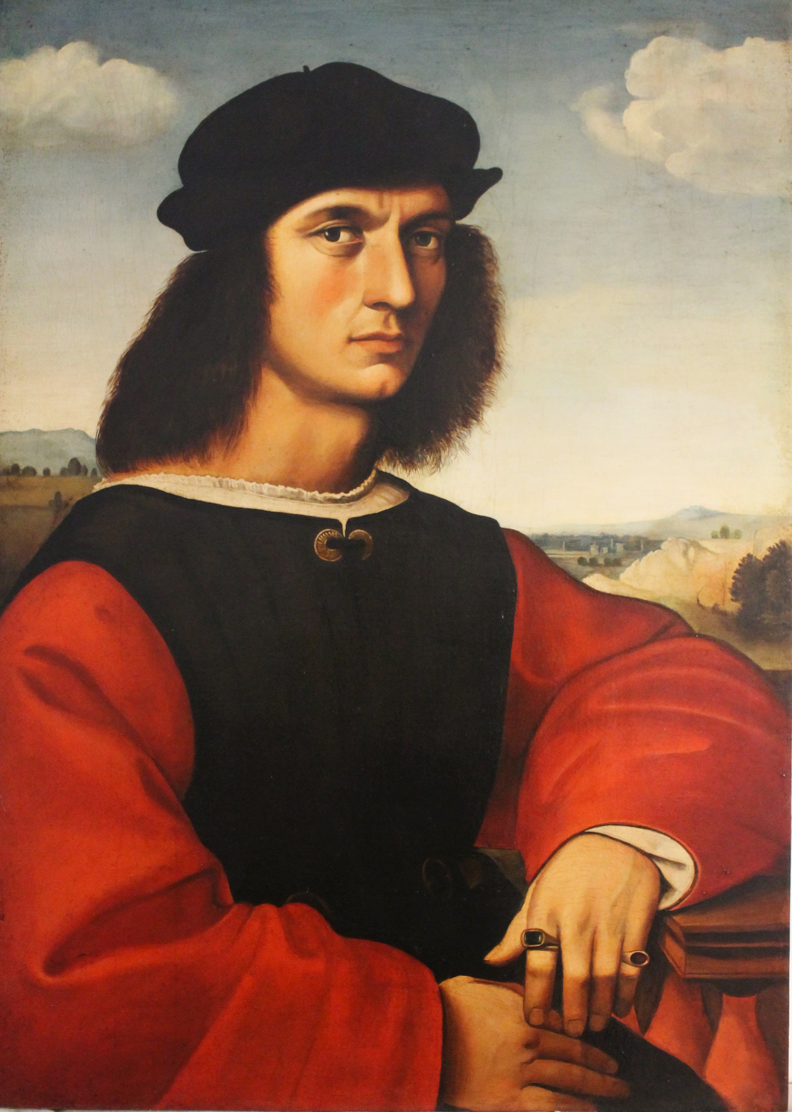 Agnolo Doni. Copy after Raphael Sanzio. (Replica by Miquel Herrero). Handcrafted oil on wood board. Size: 63 x 45 cm.