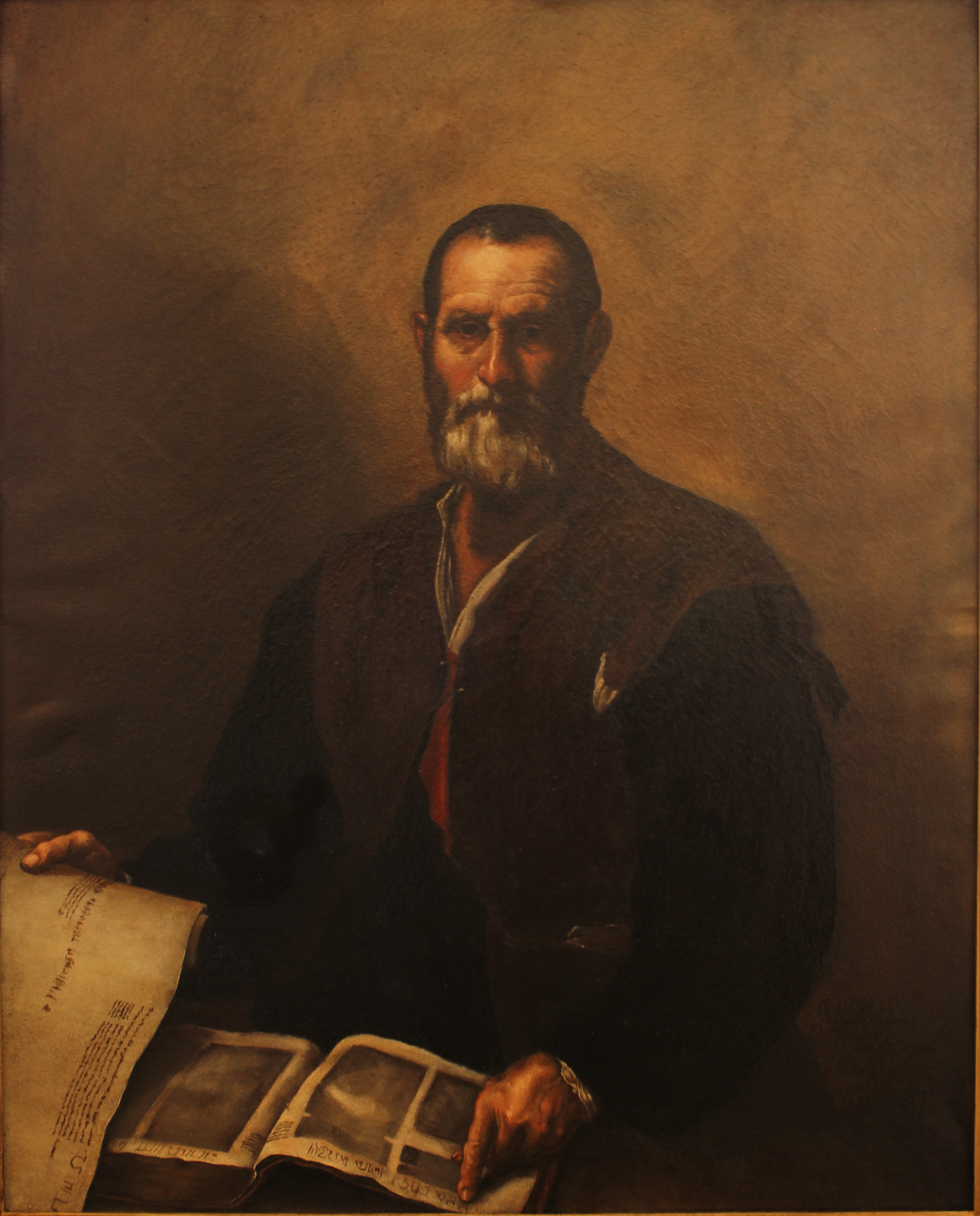 Crate Tebano, copy after Joseph Ribera. (Replica by Miquel Herrero). Handcrafted oil on cotton. Size: 81 x 65.