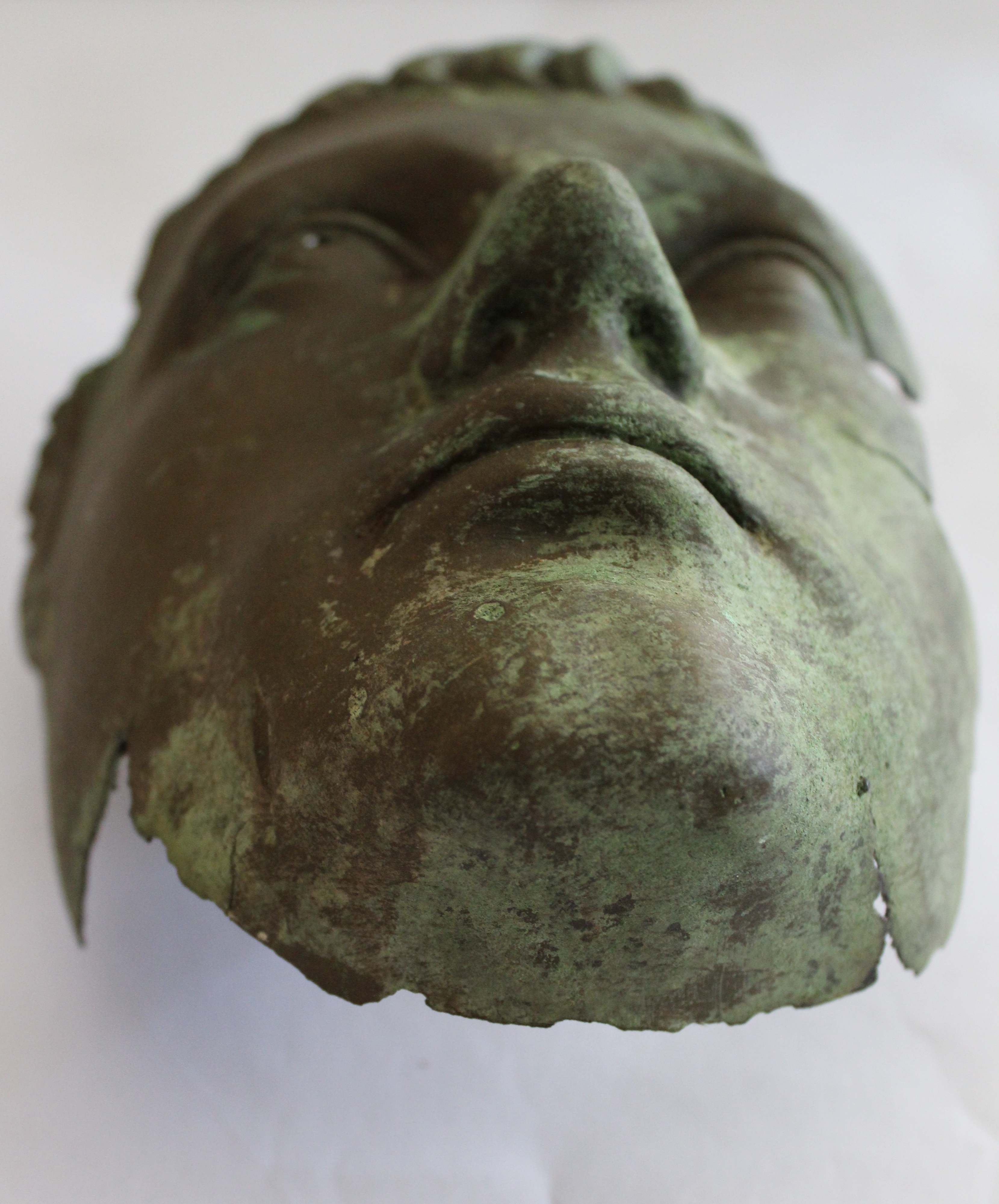 Roman August Head Replica. Coldcast bronze with chemical patina.