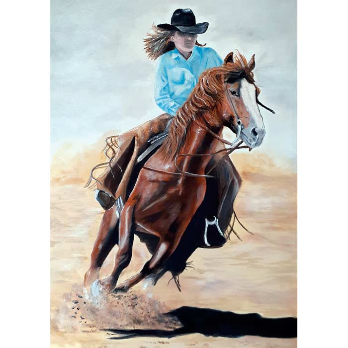 Greeting Cards - Barrel Racer