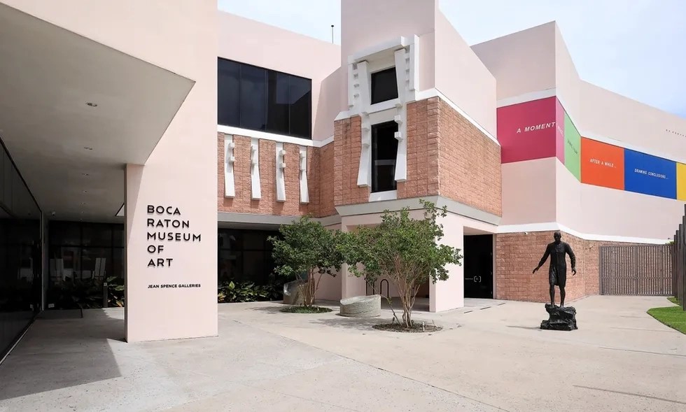 Exterior view of the Boca Raton Museum of Art in Mizner Park, Florida
