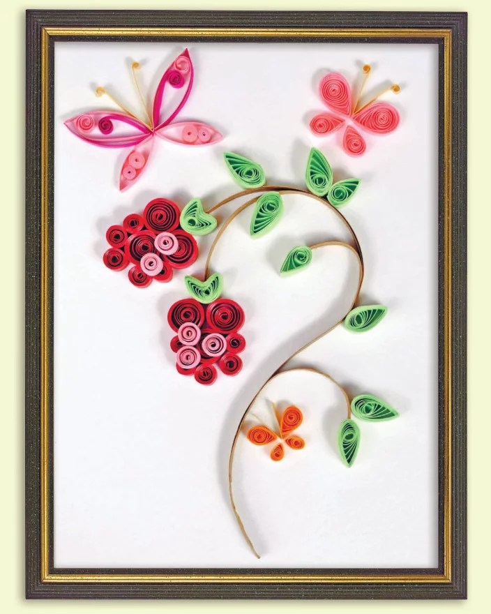 How to Make Quilling Raspberry Branch