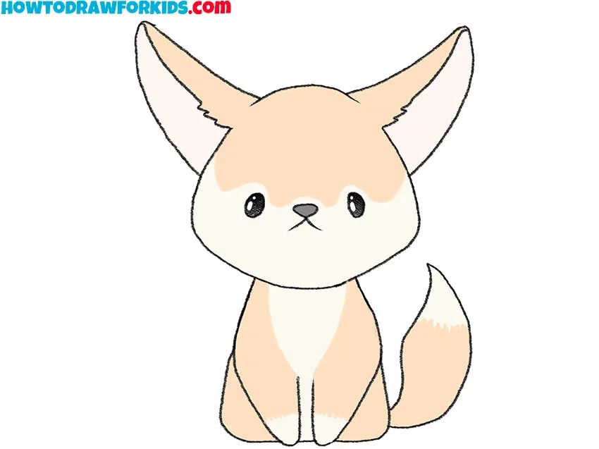 8 fennec fox drawing tutorial RNOicY