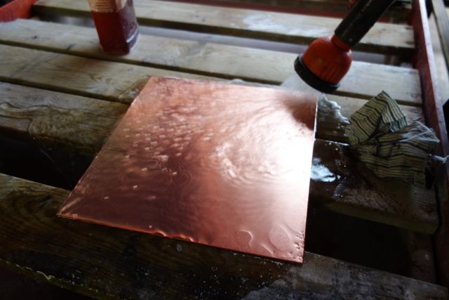 Rinse the plate with a clean water
