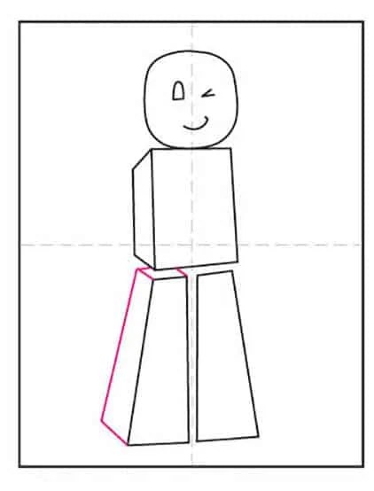Tips On How To Draw A Roblox Character Step By Step Artwork Lesson For 4 Copy 