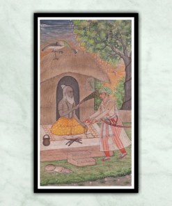Bahadur Shah With Sufi Sant Miniature Painting