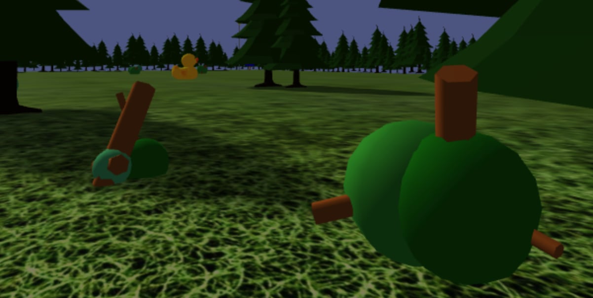 Using AI to create virtual content opens up a world of possibilities, though sometimes it leads to unexpected results—like these quirky bushes! It's all part of the creative process as we refine and perfect our virtual worlds.