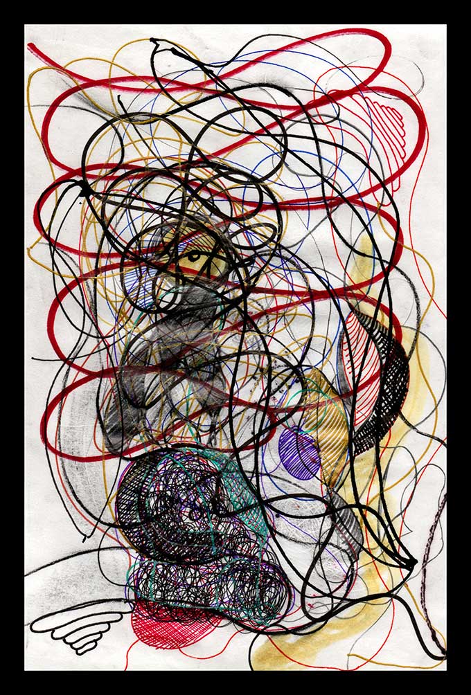 DSC, Pen on sketch paper. 6'x9'in 1998-2002