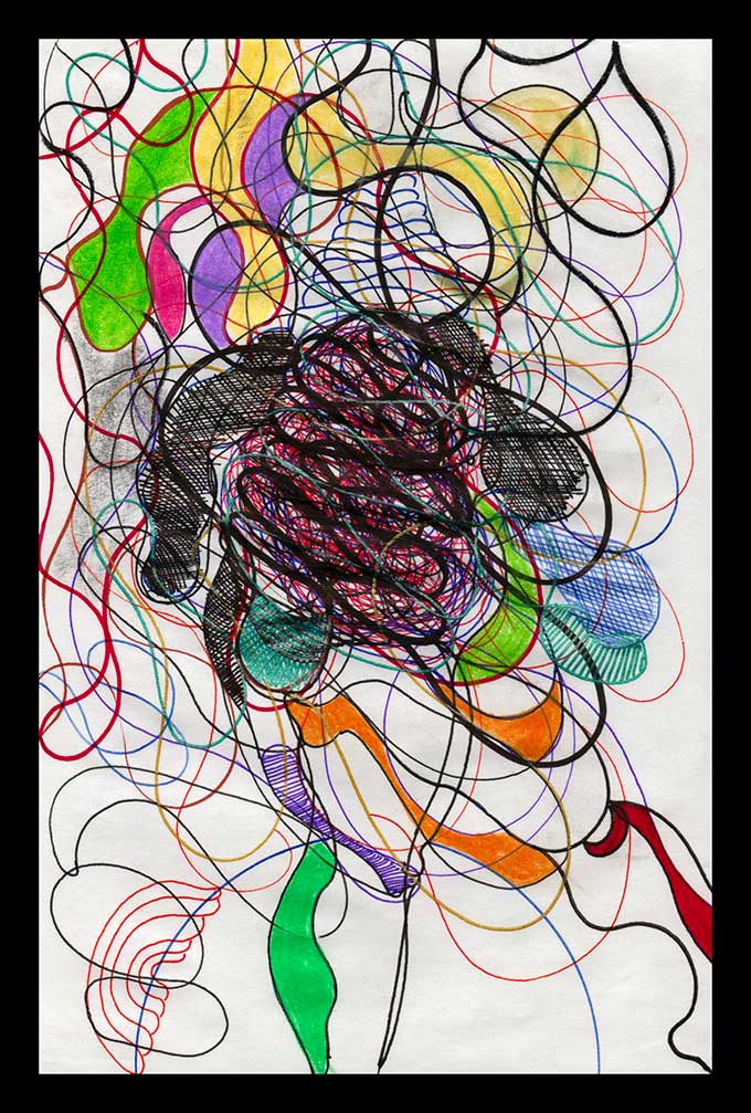 DSC, Pen on sketch paper. 6'x9'in 1998-2002