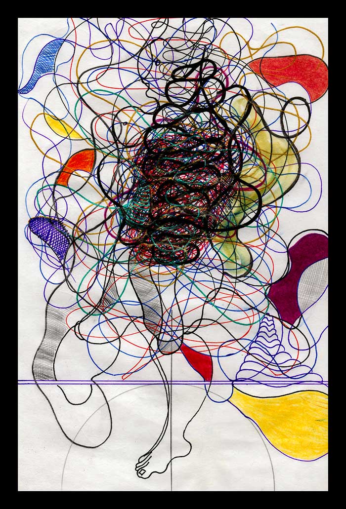 DSC, Pen on sketch paper. 6'x9'in 1998-2002