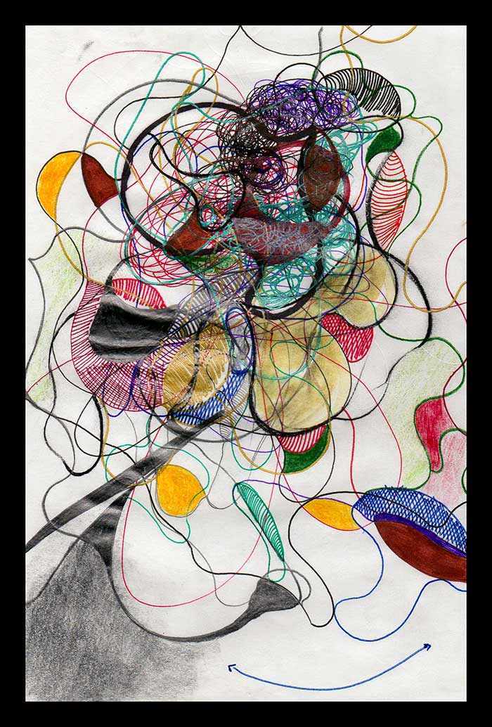 DSC, Pen on sketch paper. 6'x9'in 1998-2002