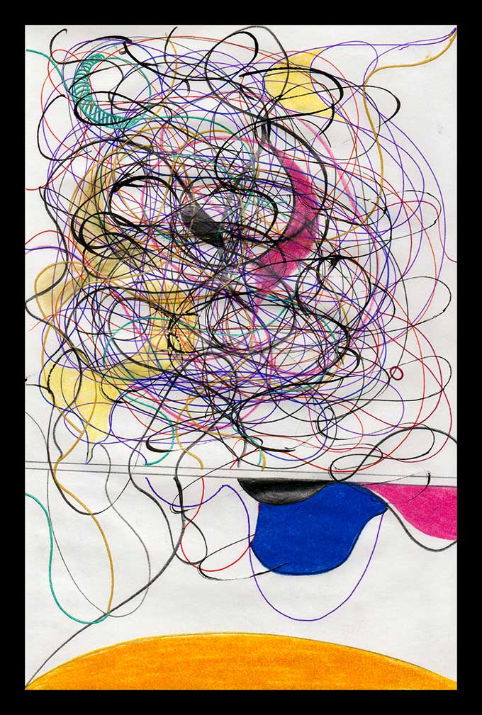 DSC, Pen on sketch paper. 6'x9'in 1998-2002