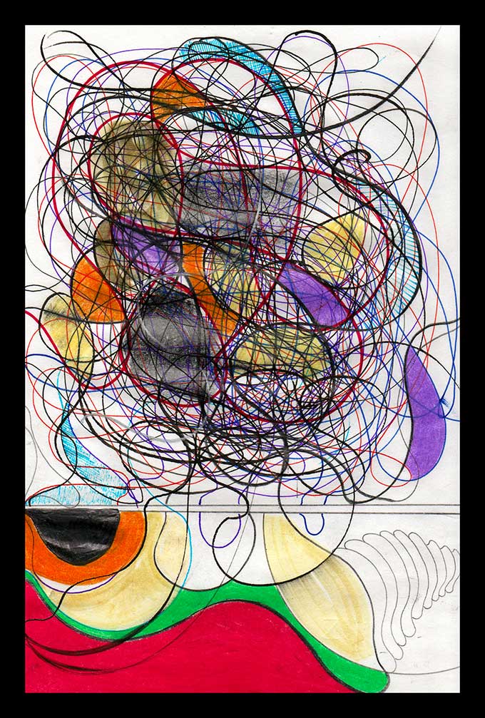 DSC, Pen on sketch paper. 6'x9'in 1998-2002