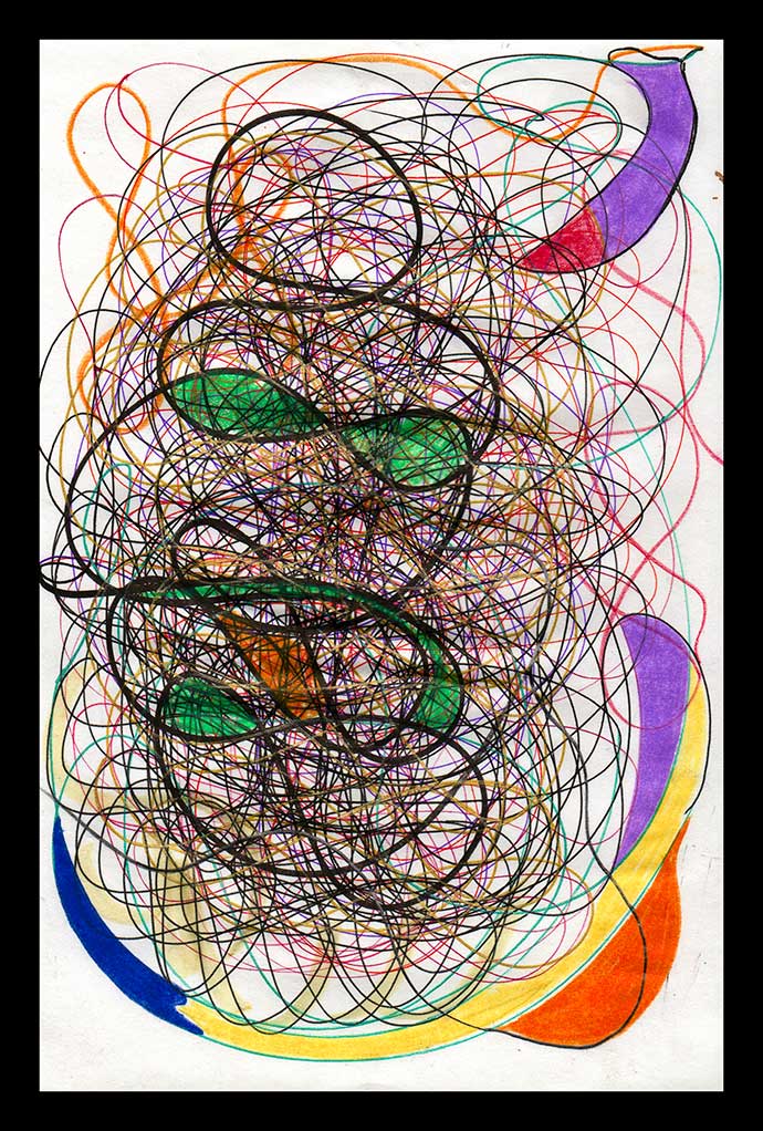 DSC, Pen on sketch paper. 6'x9'in 1998-2002