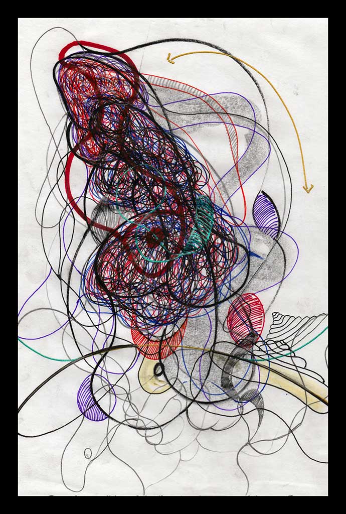 DSC, Pen on sketch paper. 6'x9'in 1998-2002