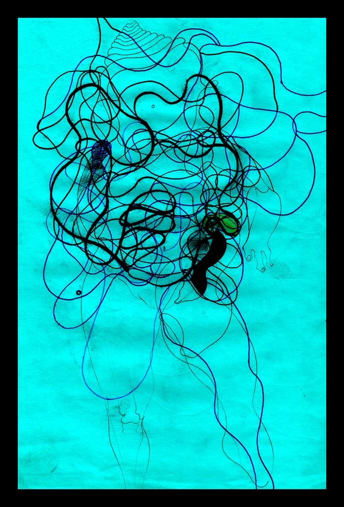 DSC, Pen on sketch paper. 6'x9'in 1998-2002