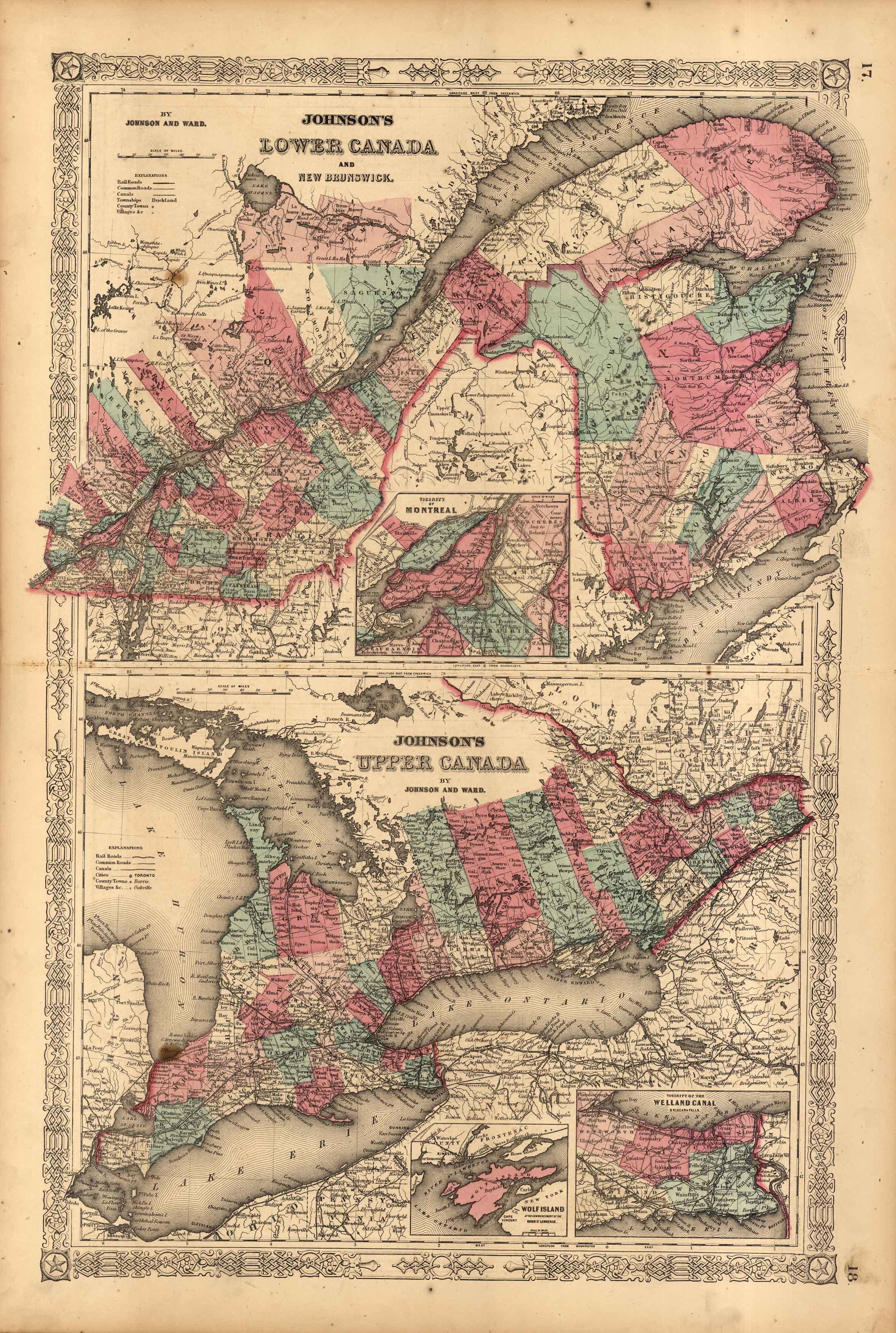 Johnson S Upper And Lower Canada Art Source JO 1865 LOWERCANADA 