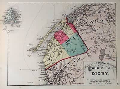County Of Digby Nova Scotia Art Source ROE 1880 DIGBY 