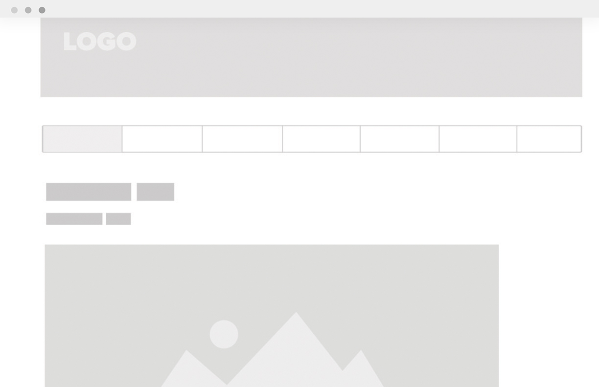 A desktop wireframe.