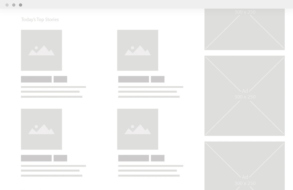 A desktop wireframe.