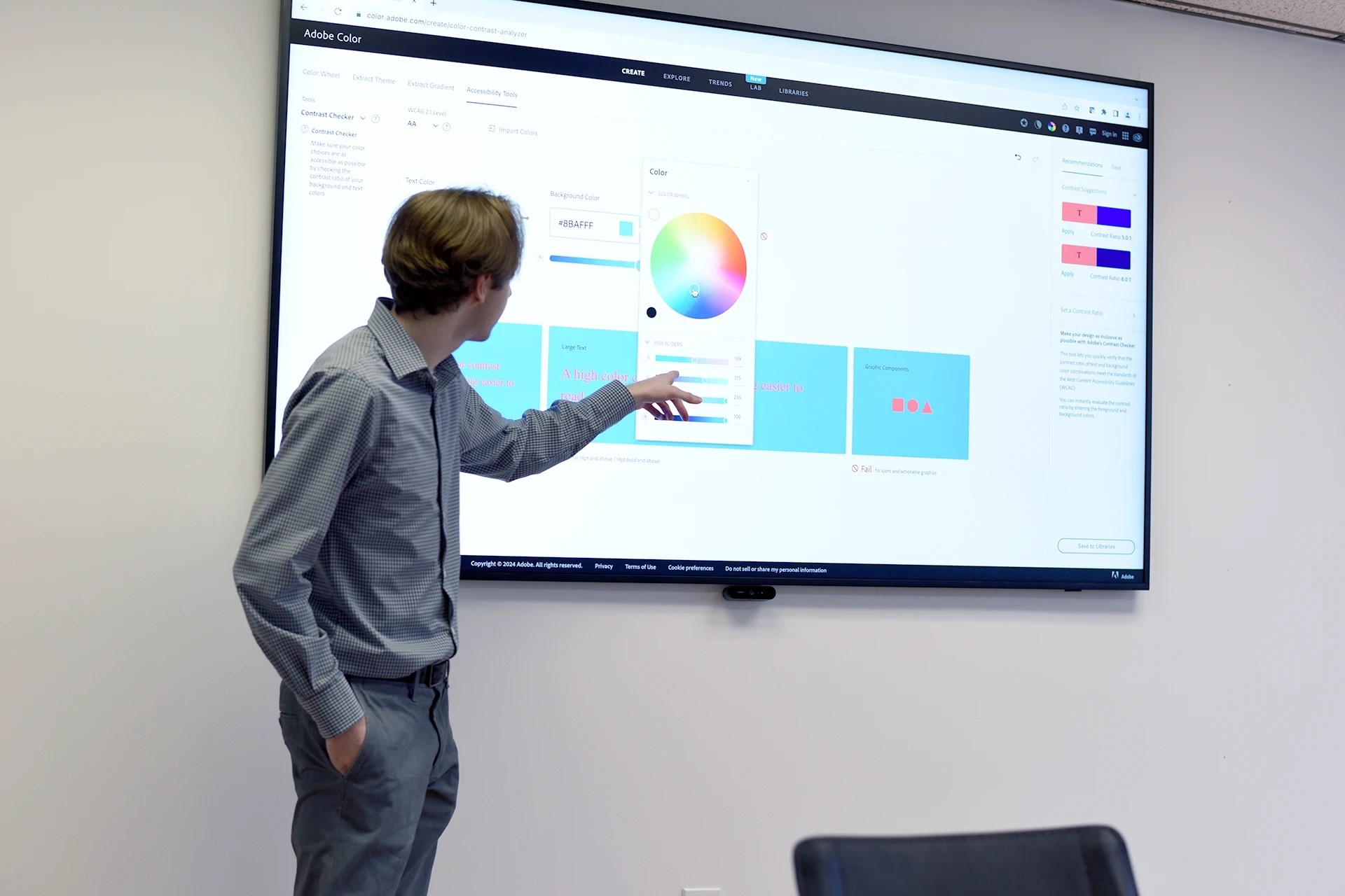ArtVersion team presenting research and design findings.