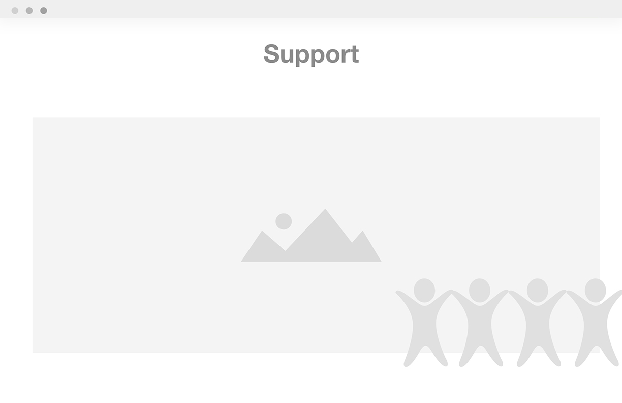 Wireframe screen design.