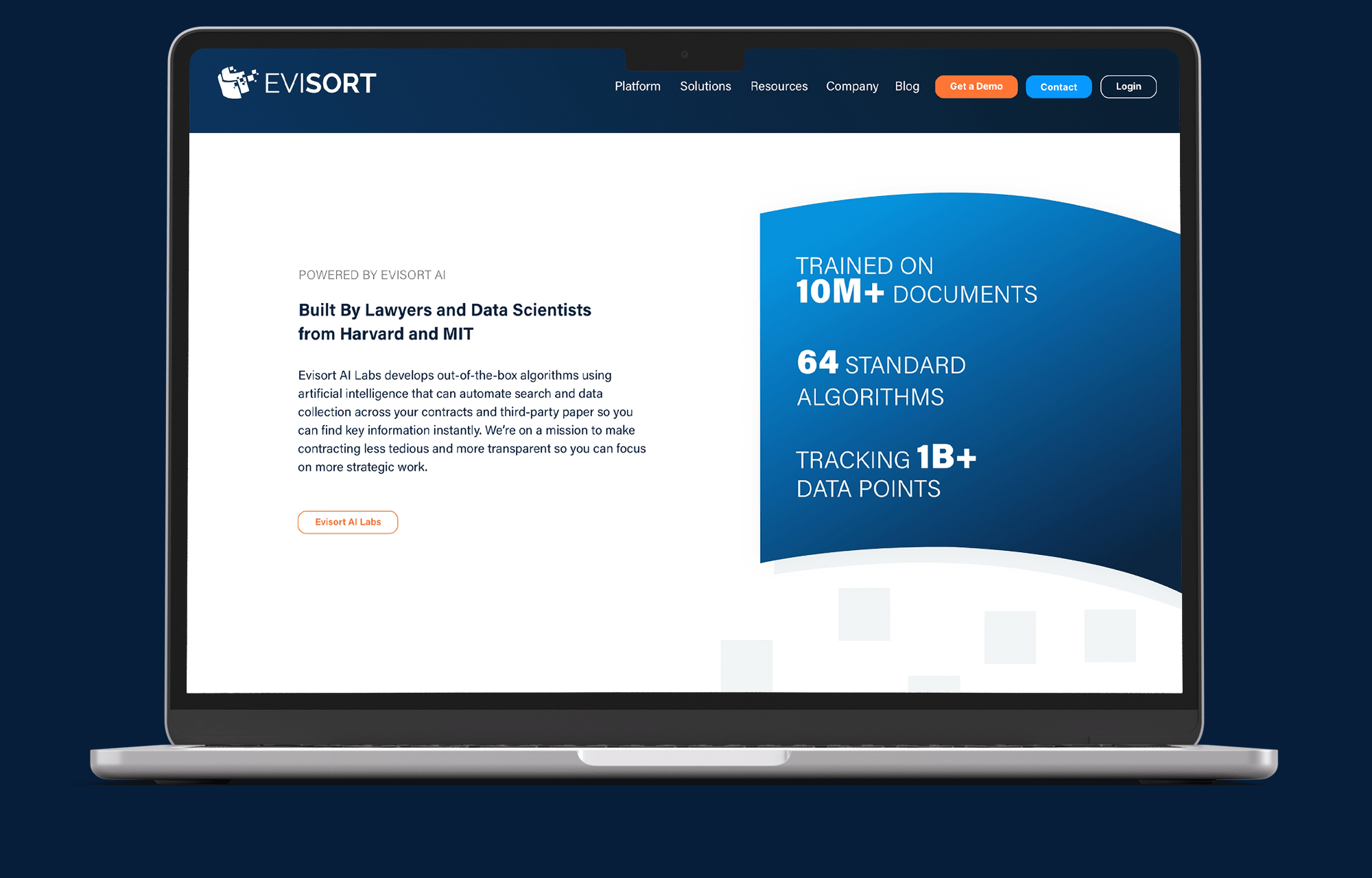 A data infographic with copy displayed on a webpage laptop screen.