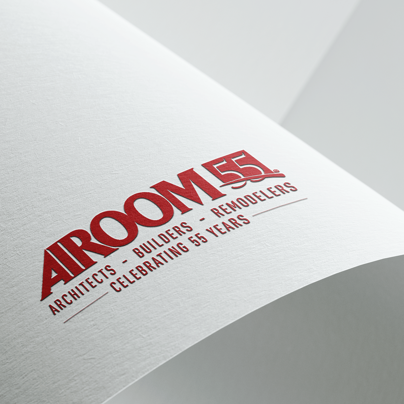 Red anniversary logo of a home and build company.