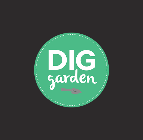 Logo design for a gardening community organization.