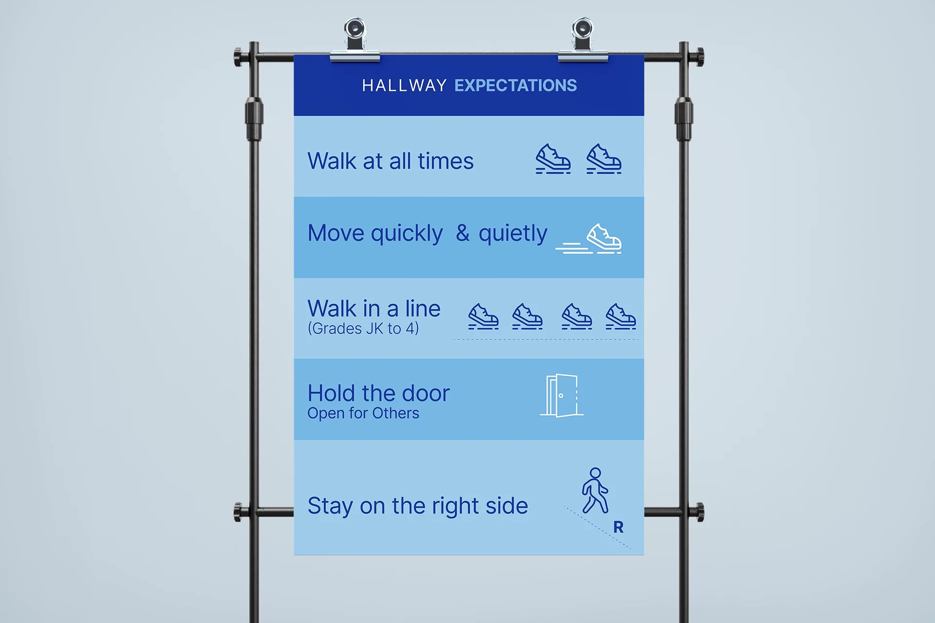 Hallway poster design for a school district.