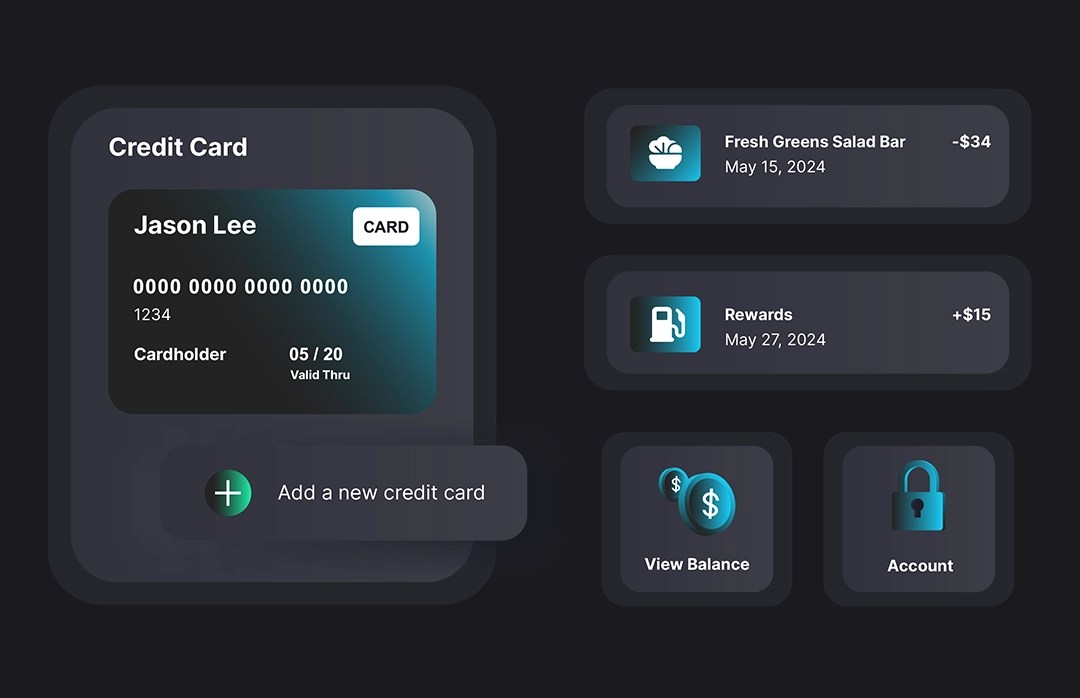 Financial industry user interface for mobile banking.