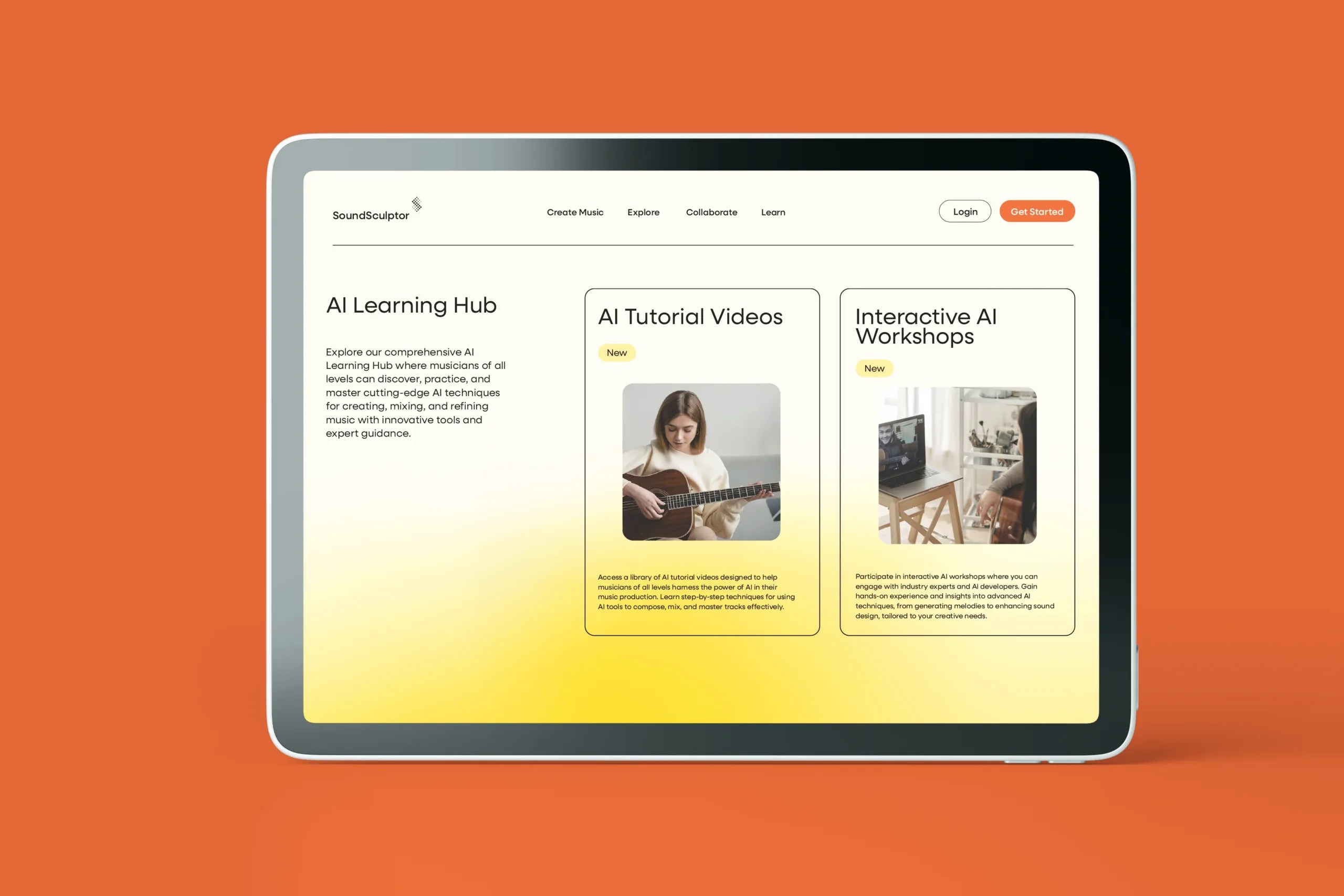 User interface design screen.
