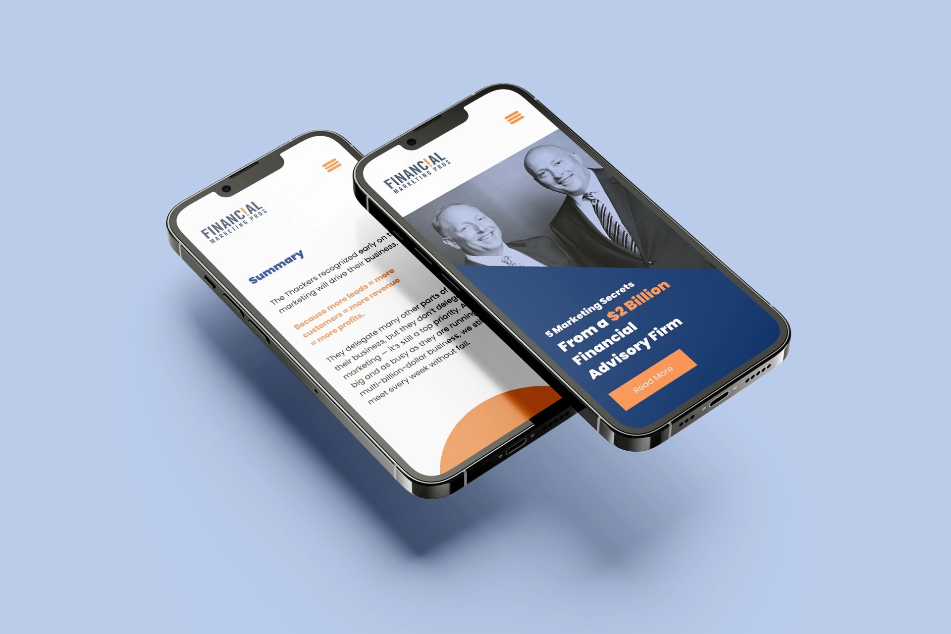 Two mobile devices showcasing a digital white paper report.