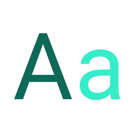 Roboto font in regular.