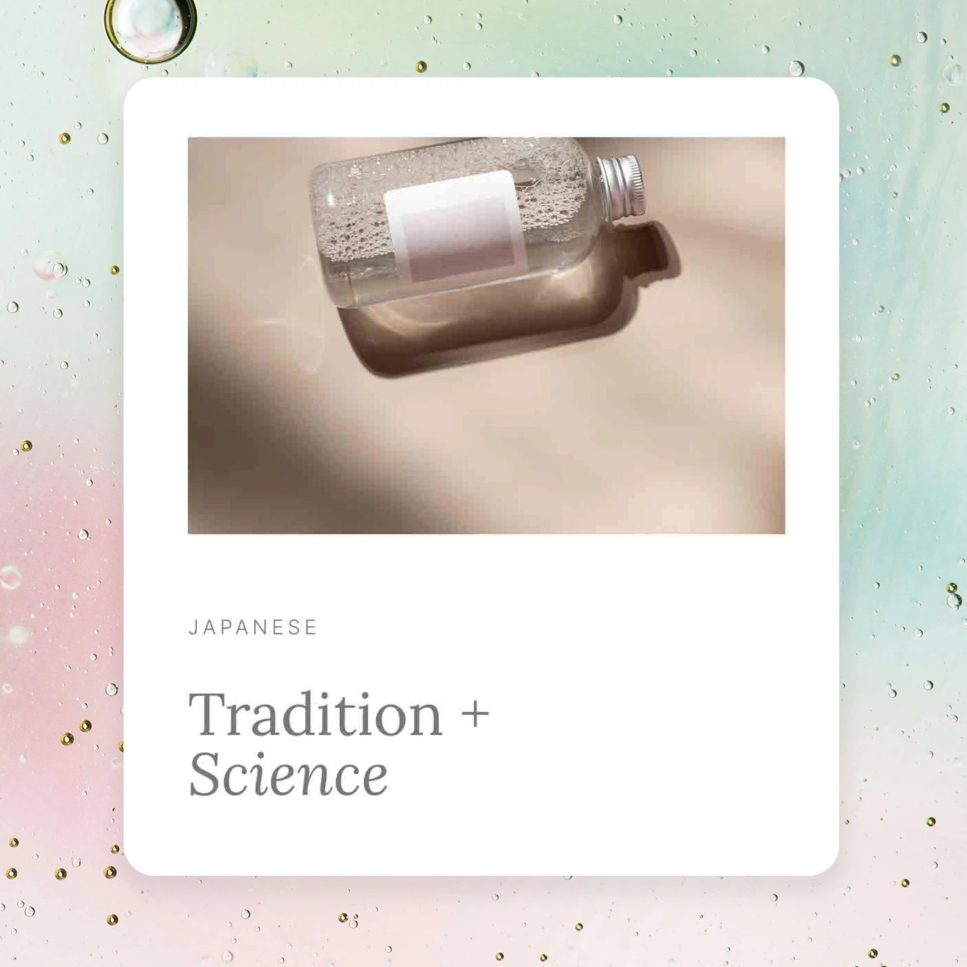 Japanese tradition and science skin care UI/UX design systems.