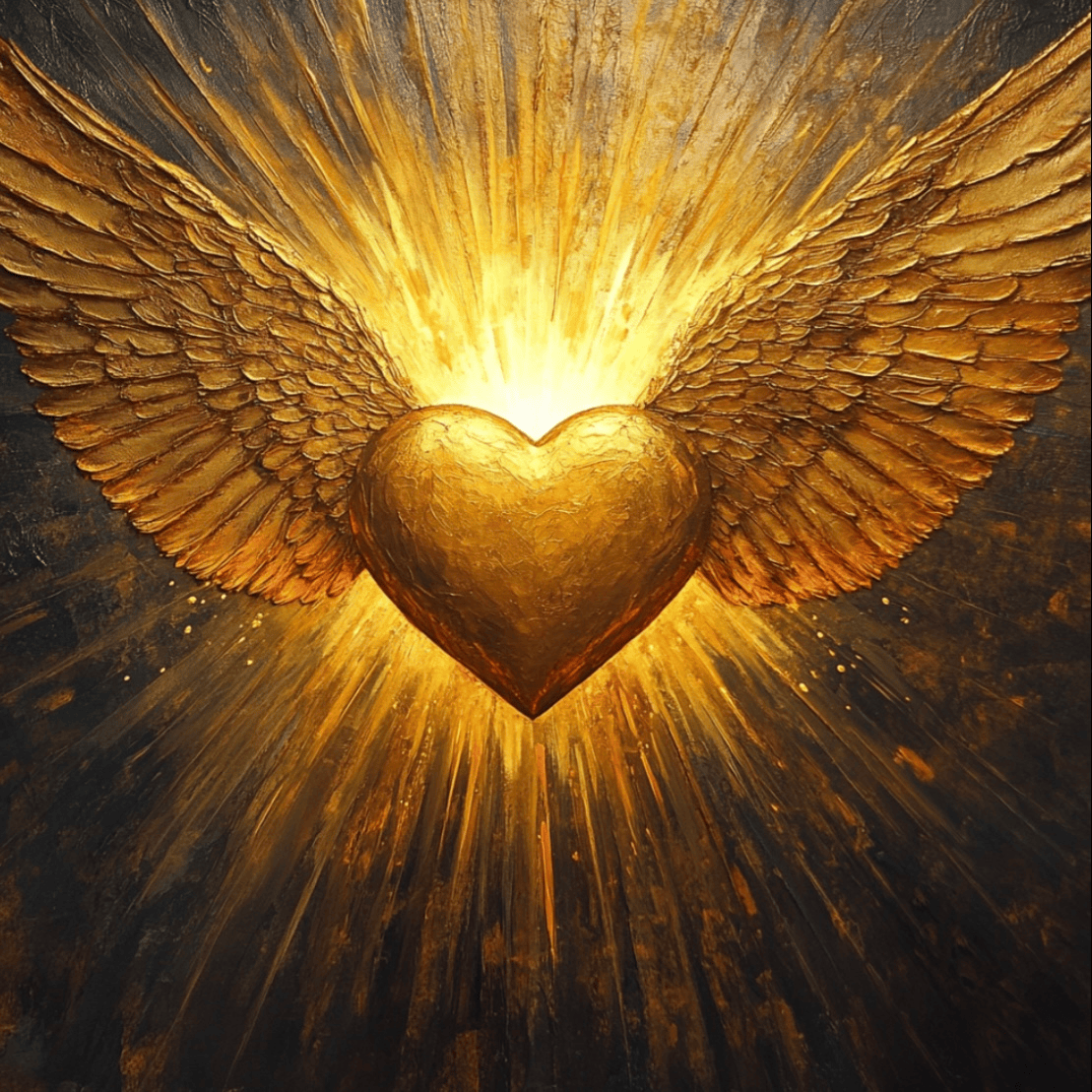 TRIBUTE HEART WITH WINGS