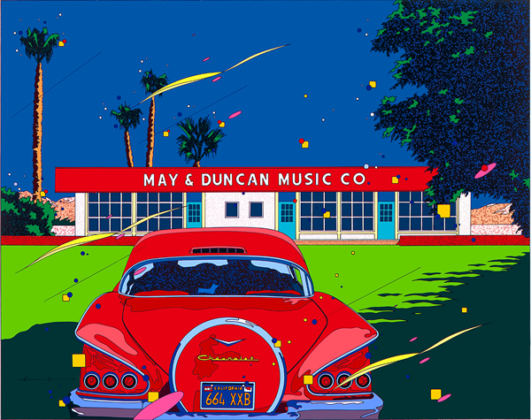 【希少 新品】FIZIN SUZUI 鈴木英人 アート スクリーン 当時モノ 鈴木英人-EIZIN SUZUKIのイラスト版画（リトグラフ・シルクスクリーン