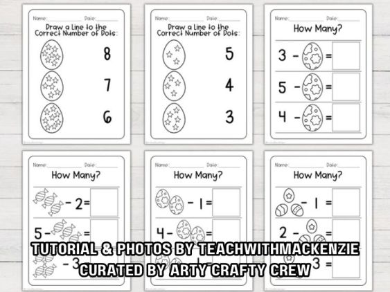 8. Easter Worksheet Bundle - Make Learning Fun With 8 Educational Printable Worksheets For Kids - Arty Crafty Crew