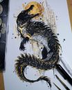 crocodile ink painting