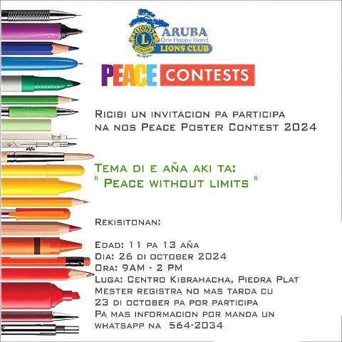One Happy Island Lions Club – Peace Poster Contest