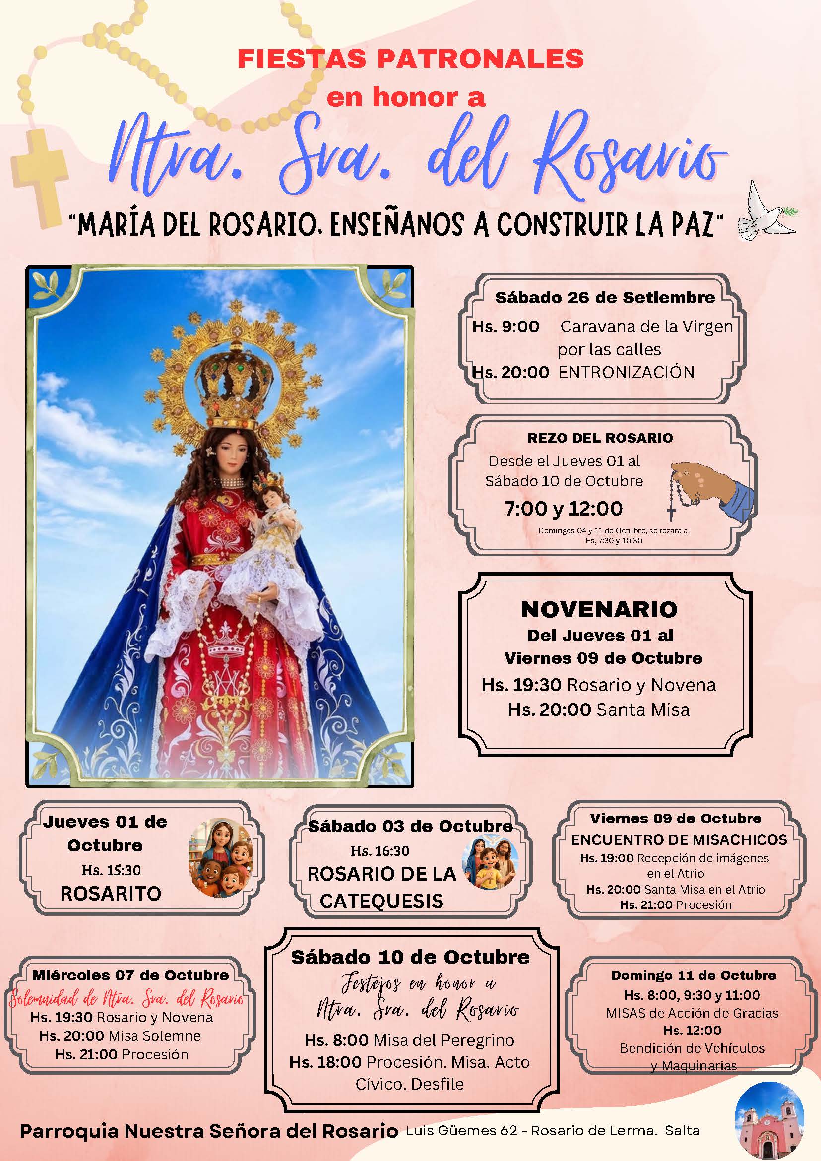 🌹 Rosario de Lerma celebra a su Patrona